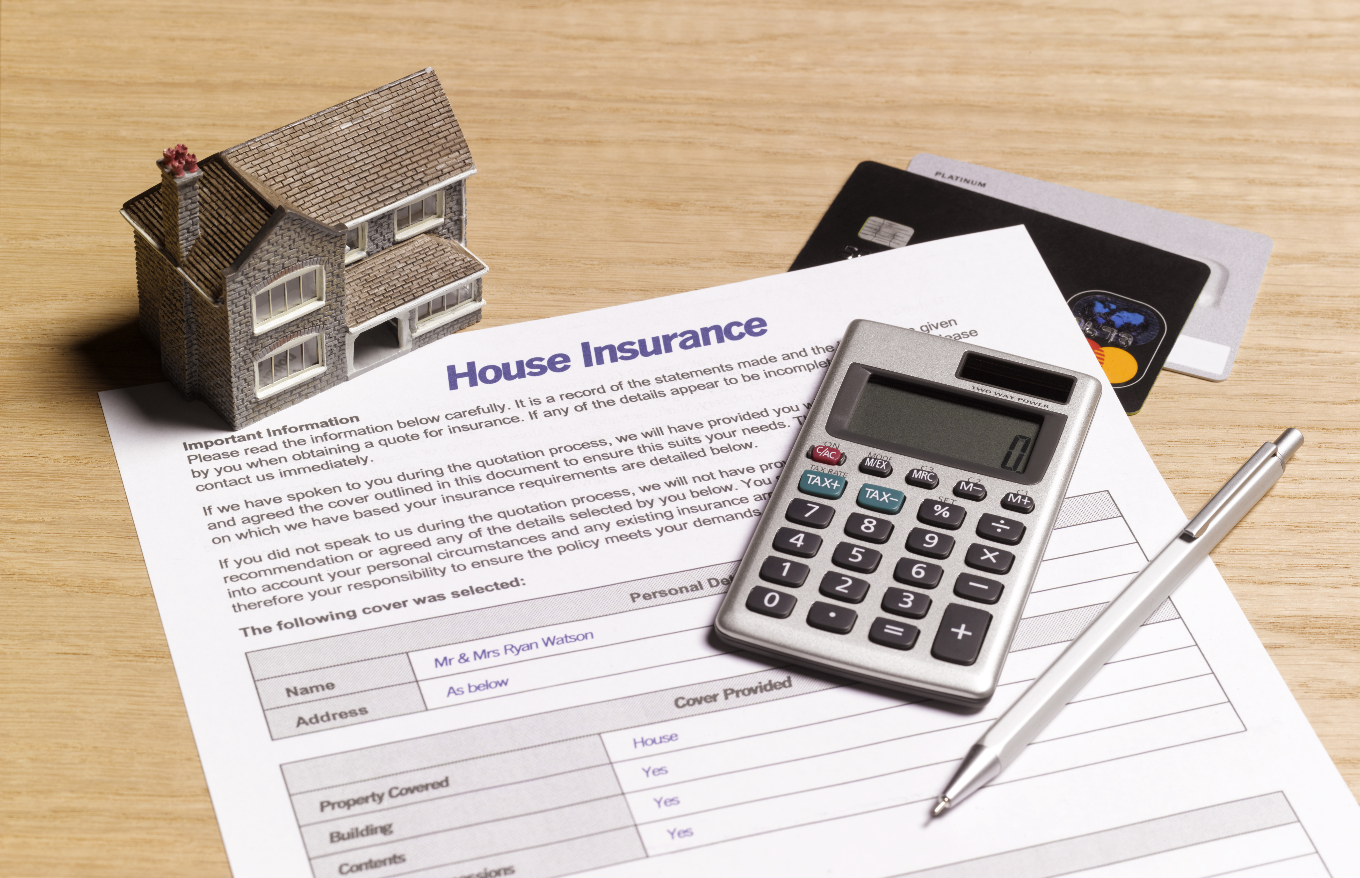home insurance policy and calculator