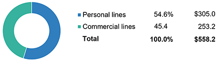 Net Premiums Written, Personal And Commercial Lines, 2017