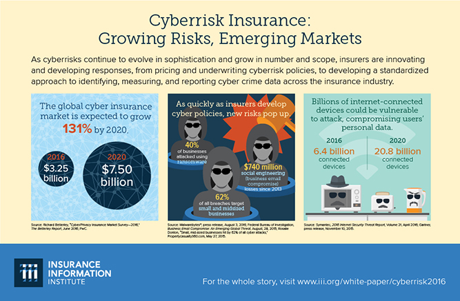 Cyberrisk Insurance: Growing Risks, Emerging Markets infographic